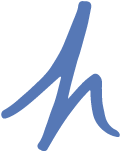 h clothing - blue h logo