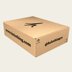 h clothing - sustainable cardboard box packaging from Packhelp